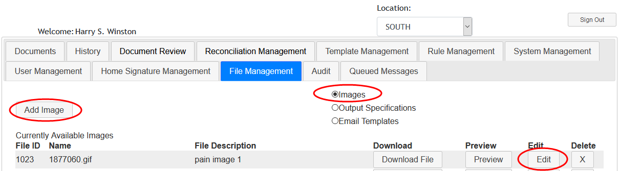 File Management Tab Images